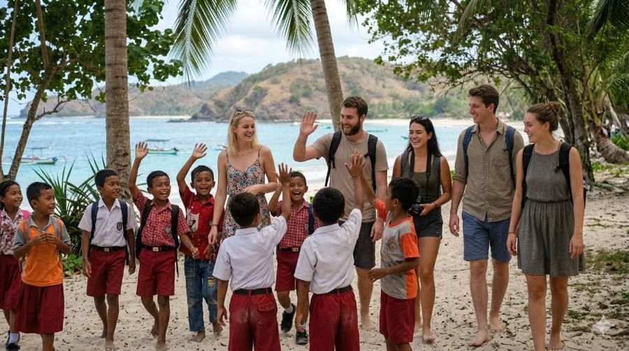 walking shore excursions Lombok