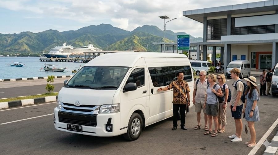 car hire Gili Mas Port for excursion Lombok