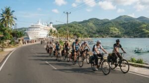 bike tour from cruise port Lombok