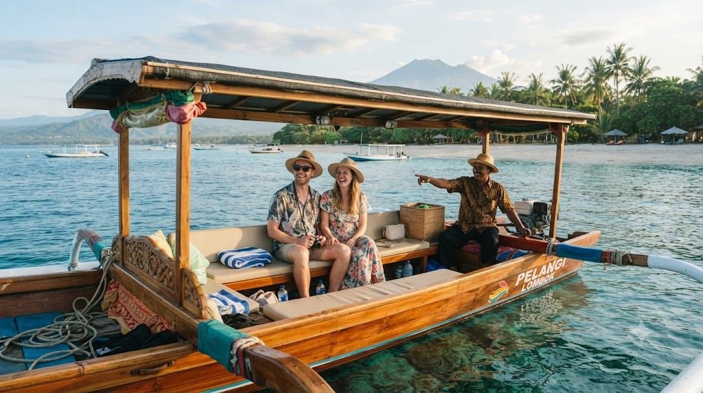 boat charter shore excursion Lombok
