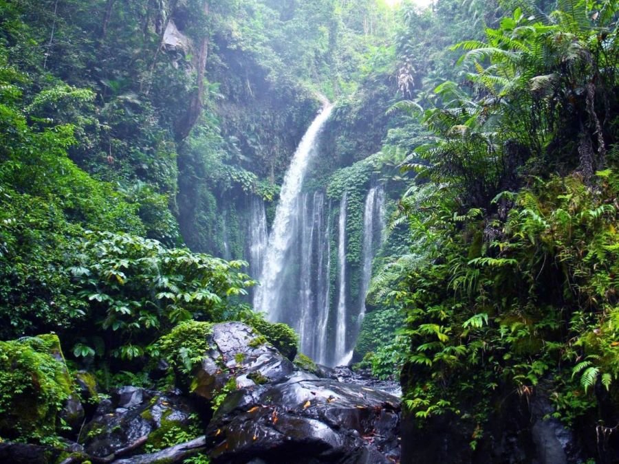 waterfall shore excursions Lombok