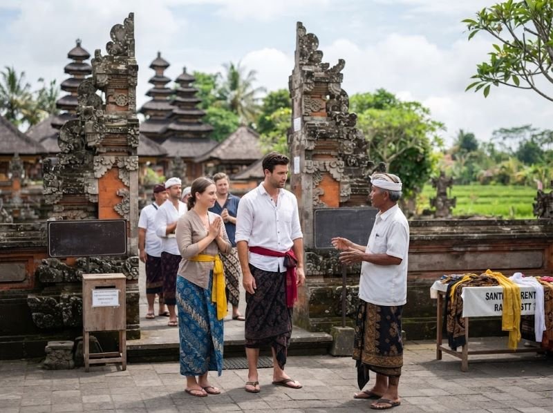Dress code and respectful temple etiquette