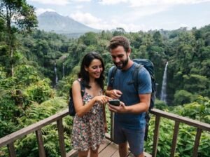 Lombok waterfalls map