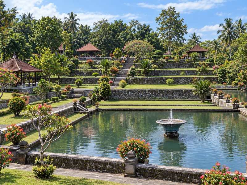 Narmada Park Lombok historic water palace view