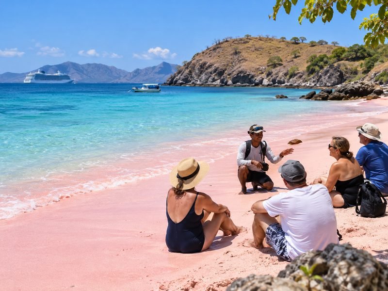 pink beach lombok day trip cruise passengers