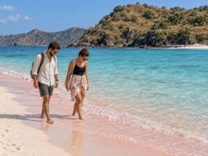 pink beach lombok reality